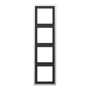 Frame 4-gang, LS 990, IP 44, aluminium, vertical and horizontal installation