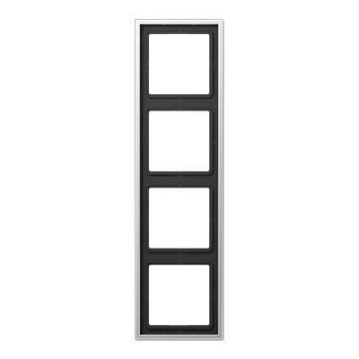 Frame 4-gang, LS 990, IP 44, aluminium, vertical and horizontal installation