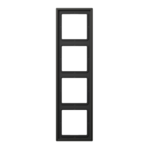 Frame 4-gang, LS 990, IP 44, aluminium laquered, anthracite, vertical and horizontal installation