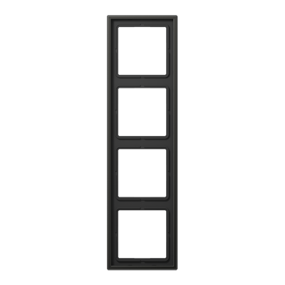 Frame 4-gang, LS 990, IP 44, aluminium laquered, anthracite, vertical and horizontal installation