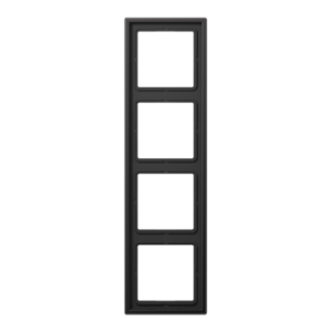 Frame 4-gang, LS 990, IP 44, aluminium laquered, dark, vertical and horizontal installation