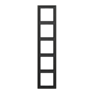 Frame 5-gang, LS 990, IP 44, aluminium laquered, anthracite, vertical and horizontal installation