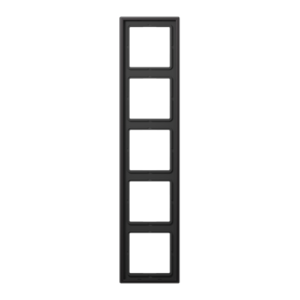 Frame 5-gang, LS 990, IP 44, aluminium laquered, dark, vertical and horizontal installation