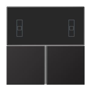 Cover kit 3-gang, F40 Room controller, aluminium laquered, LS range, dark