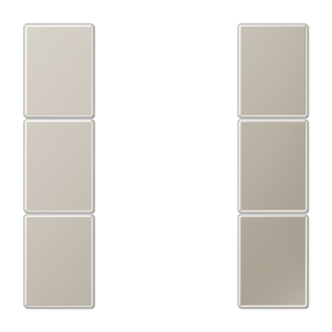 Cover kit 3-gang, F50, LS range, stainless steel