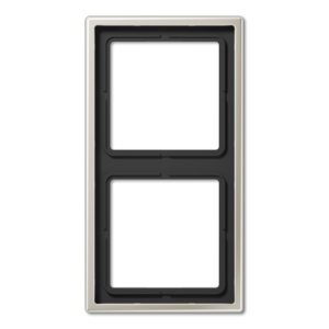 Frame 2-gang, LS 990, IP 44, stainless steel, vertical and horizontal installation