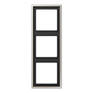 Frame 3-gang, LS 990, IP 44, stainless steel, vertical and horizontal installation
