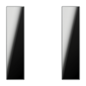Cover kit 1-gang, F50, LS range, chrome