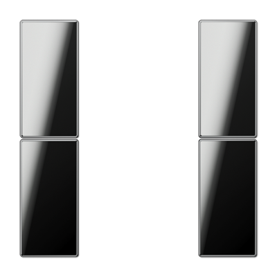 Cover kit 2-gang, F50, LS range, chrome