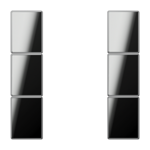 Cover kit 3-gang, F50, LS range, chrome