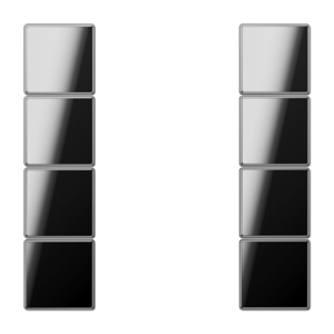 Cover kit 4-gang, F50, LS range, chrome