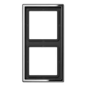 Frame 2-gang, LS 990, chrome, vertical and horizontal installation