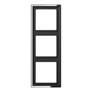 Frame 3-gang, LS 990, chrome, vertical and horizontal installation