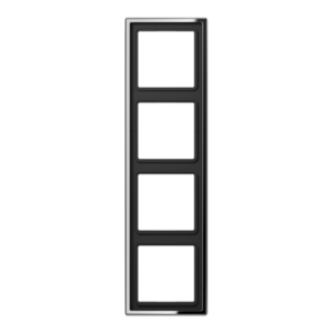 Frame 4-gang, LS 990, chrome, vertical and horizontal installation