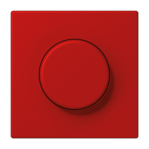 Centre plate with lens for rotary sensor, with lens, duroplastic lacquered, LS range, rouge vermillon 31 (32090)