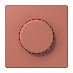 Centre plate with lens for rotary sensor, with lens, duroplastic lacquered, LS range, terre sienne brique (32121)
