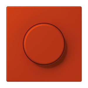 Centre plate with lens for rotary sensor, with lens, duroplastic lacquered, LS range, rouge vermillon 59 (4320A)