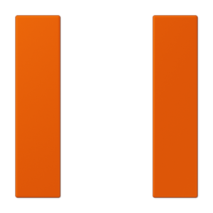 Cover kit 1-gang, F50, thermoplastic lacquered, LS range, orange vif (4320S)
