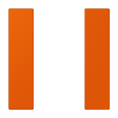 Cover kit 1-gang, F50, thermoplastic lacquered, LS range, orange vif (4320S)