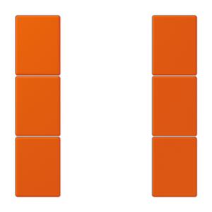Cover kit 3-gang, F50, thermoplastic lacquered, LS range, orange vif (4320S)