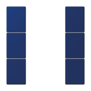Cover kit 3-gang, F50, thermoplastic lacquered, LS range, bleu outremer foncé (4320T)