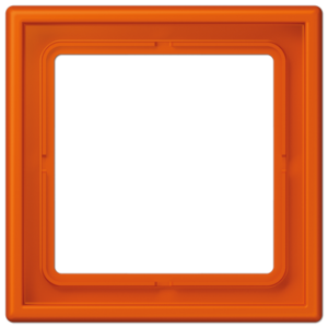 Frame 1-gang, LS 990, duroplastic lacquered, orange vif (4320S), vertical and horizontal installation