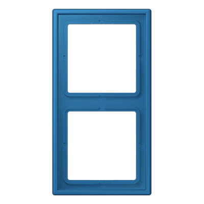 Frame 2-gang, LS 990, duroplastic lacquered, bleu céruléen 31 (32030), vertical and horizontal installation
