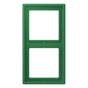 Frame 2-gang, LS 990, duroplastic lacquered, vert foncé (32050), vertical and horizontal installation