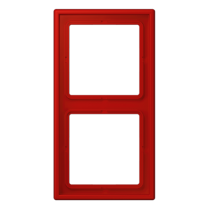 Frame 2-gang, LS 990, duroplastic lacquered, rouge vermillon 31 (32090), vertical and horizontal installation