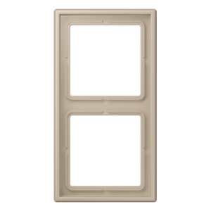 Frame 2-gang, LS 990, duroplastic lacquered, ombre naturelle claire (32142), vertical and horizontal installation