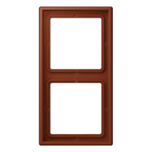 Frame 2-gang, LS 990, duroplastic lacquered, terre sienne brûlée 59 (4320D), vertical and horizontal installation