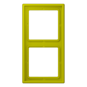 Frame 2-gang, LS 990, duroplastic lacquered, vert olive vif (4320F), vertical and horizontal installation