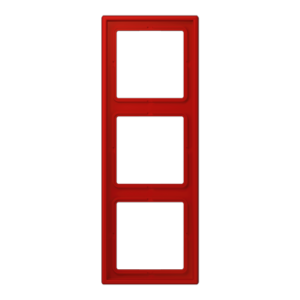 Frame 3-gang, LS 990, duroplastic lacquered, rouge vermillon 31 (32090), vertical and horizontal installation