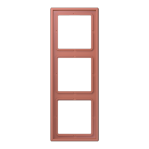 Frame 3-gang, LS 990, duroplastic lacquered, terre sienne brique (32121), vertical and horizontal installation