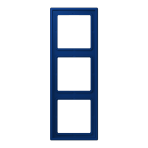 Frame 3-gang, LS 990, duroplastic lacquered, bleu outremer foncé (4320T), vertical and horizontal installation