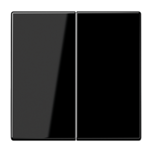 Cover kit 2-gang, F50, thermoplastic, LS range, black