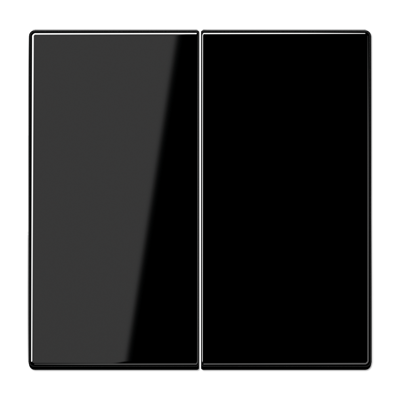 Cover kit 2-gang, F50, thermoplastic, LS range, black