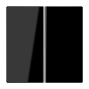 Cover kit 2-gang, F40, thermoplastic, LS range, black