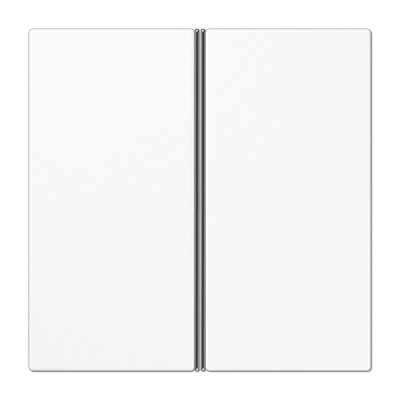 Cover kit 2-gang, F40, thermoplastic, LS range, white