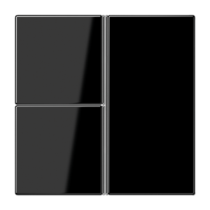 Cover kit 3-gang, F40, thermoplastic, LS range, black