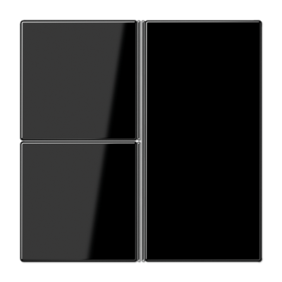 Cover kit 3-gang, F40, thermoplastic, LS range, black