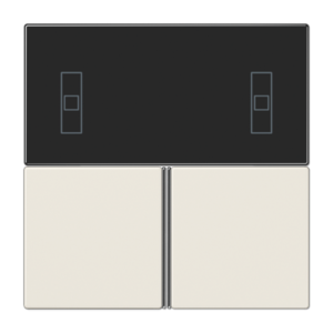 Cover kit 3-gang, F40 Room controller, thermoplastic, LS range, ivory
