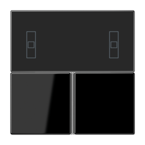Cover kit 3-gang, F40 Room controller, thermoplastic, LS range, black