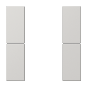 Cover kit 2-gang, F50, thermoplastic, LS range, light grey