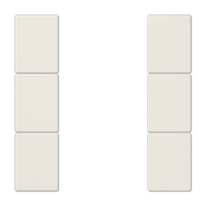 Cover kit 3-gang, F50, thermoplastic, LS range, ivory