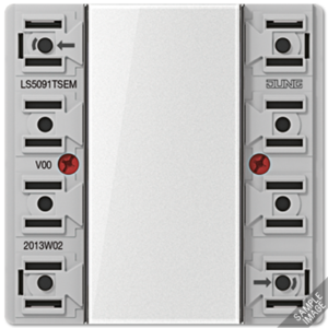 Push-button extension module, 2-gang, F50, LS range