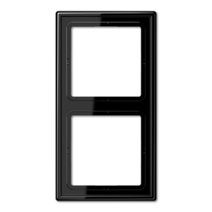 Frame 2-gang, LS 990, IP 44, duroplastic, black, vertical and horizontal installation
