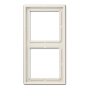 Frame 2-gang, LS 990, IP 44, duroplastic, ivory, vertical and horizontal installation