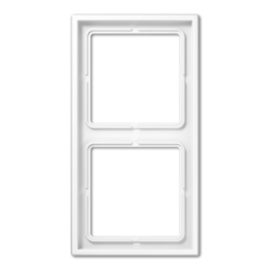 Frame 2-gang, LS 990, IP 44, duroplastic, white, vertical and horizontal installation