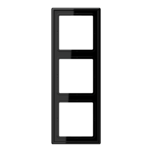 Frame 3-gang, LS 990, IP 44, duroplastic, black, vertical and horizontal installation